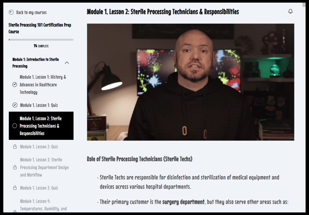 Sterile Processing 101 Certification Prep