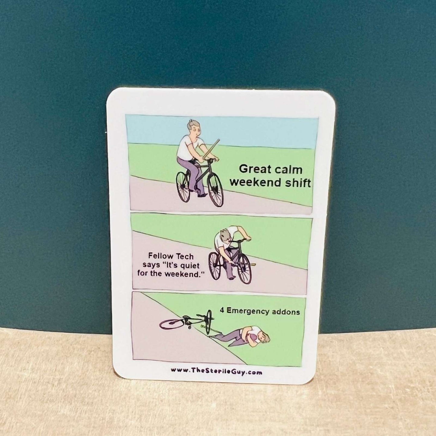 Fall Off Bike Meme Sticker